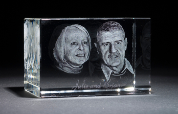 3d Crystal Couple Portrait